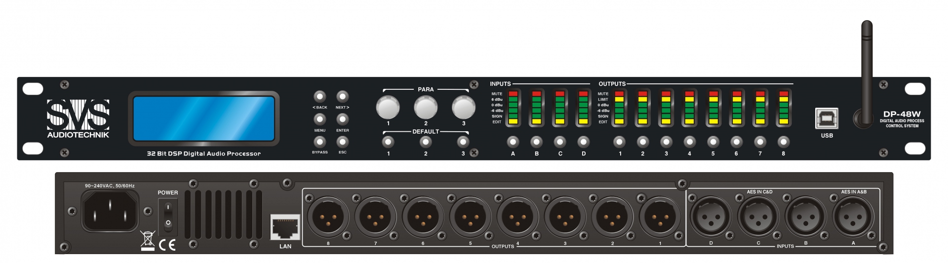 SVS Audiotechnik DP-48W Цифровой процессор: 4 входа 8 выходов в Саратове