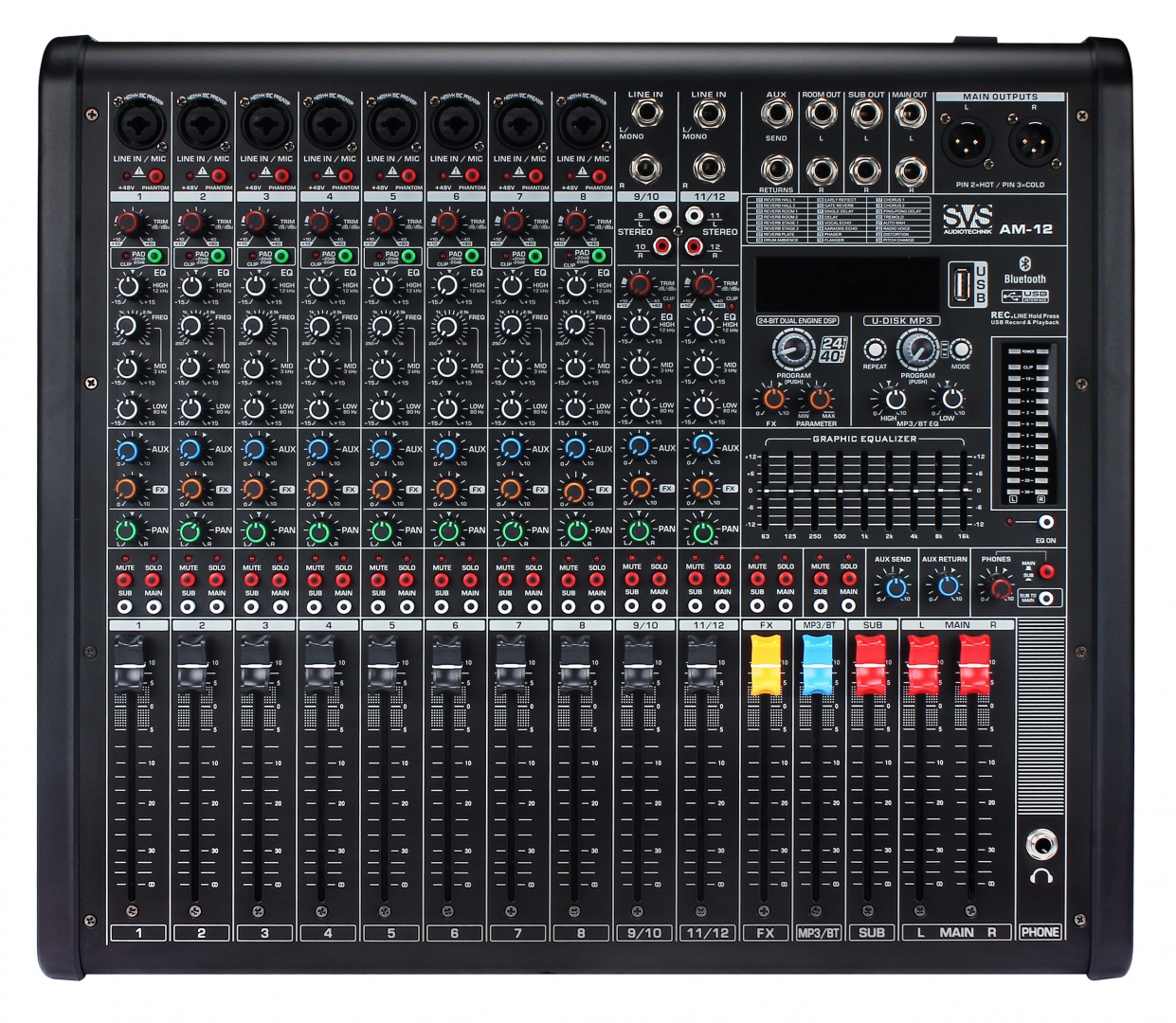 SVS Audiotechnik mixers AM-12 Микшерный пульт аналоговый, 12-канальный в Саратове