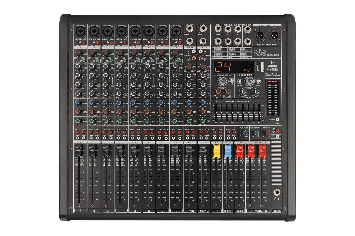 SVS Audiotechnik mixers PM-12A Активный аналоговый микшерный пульт, 12-канальный в Саратове